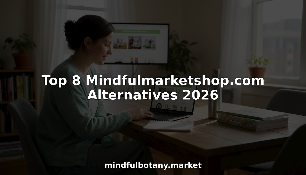 Woman researching eco-friendly online marketplaces