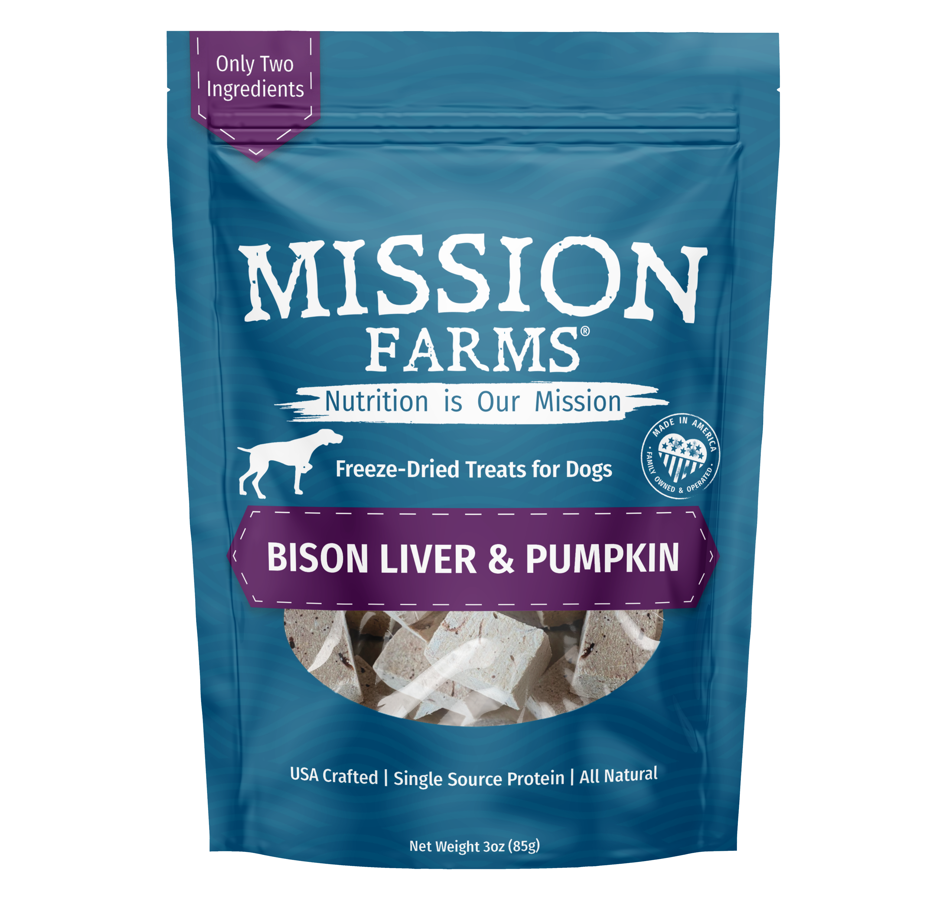 Bison Liver & Pumpkin Treats- 3oz