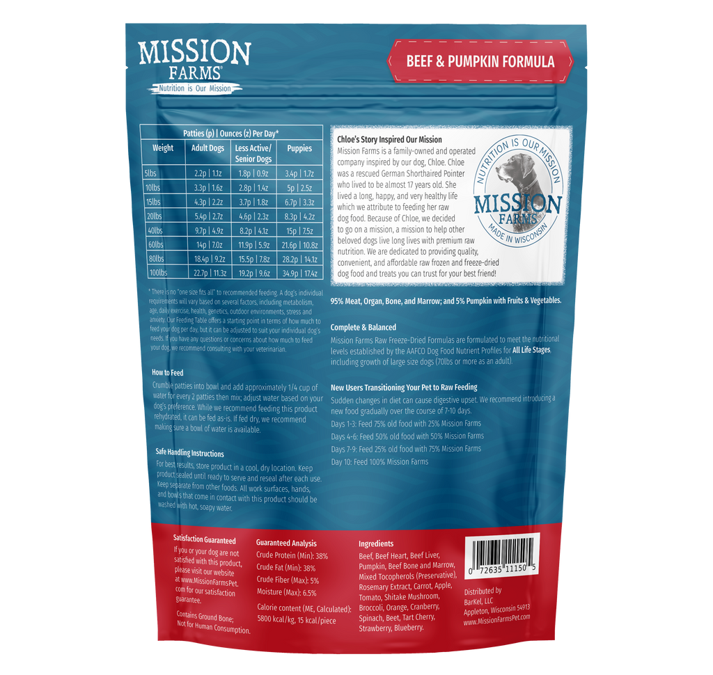 Beef & Pumpkin - 14oz Bag
