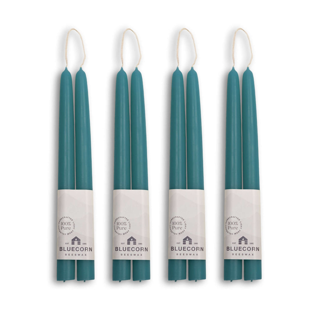 Hand-Dipped Beeswax Taper Candles - Bulk 4-Pair Bundle