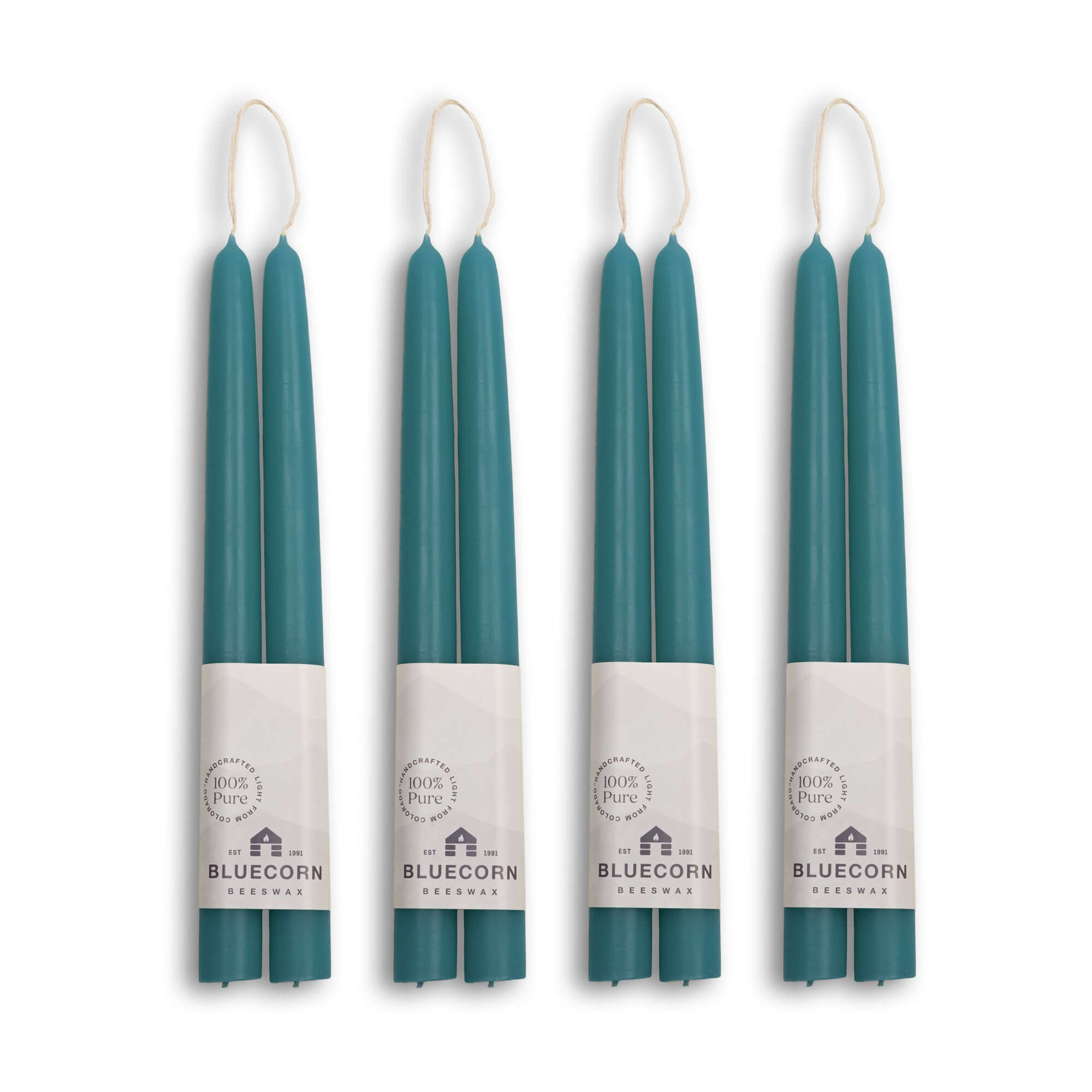 Hand-Dipped Beeswax Taper Candles - Bulk 4-Pair Bundle