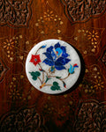 Lapis Lazuli Floral Coaster Set