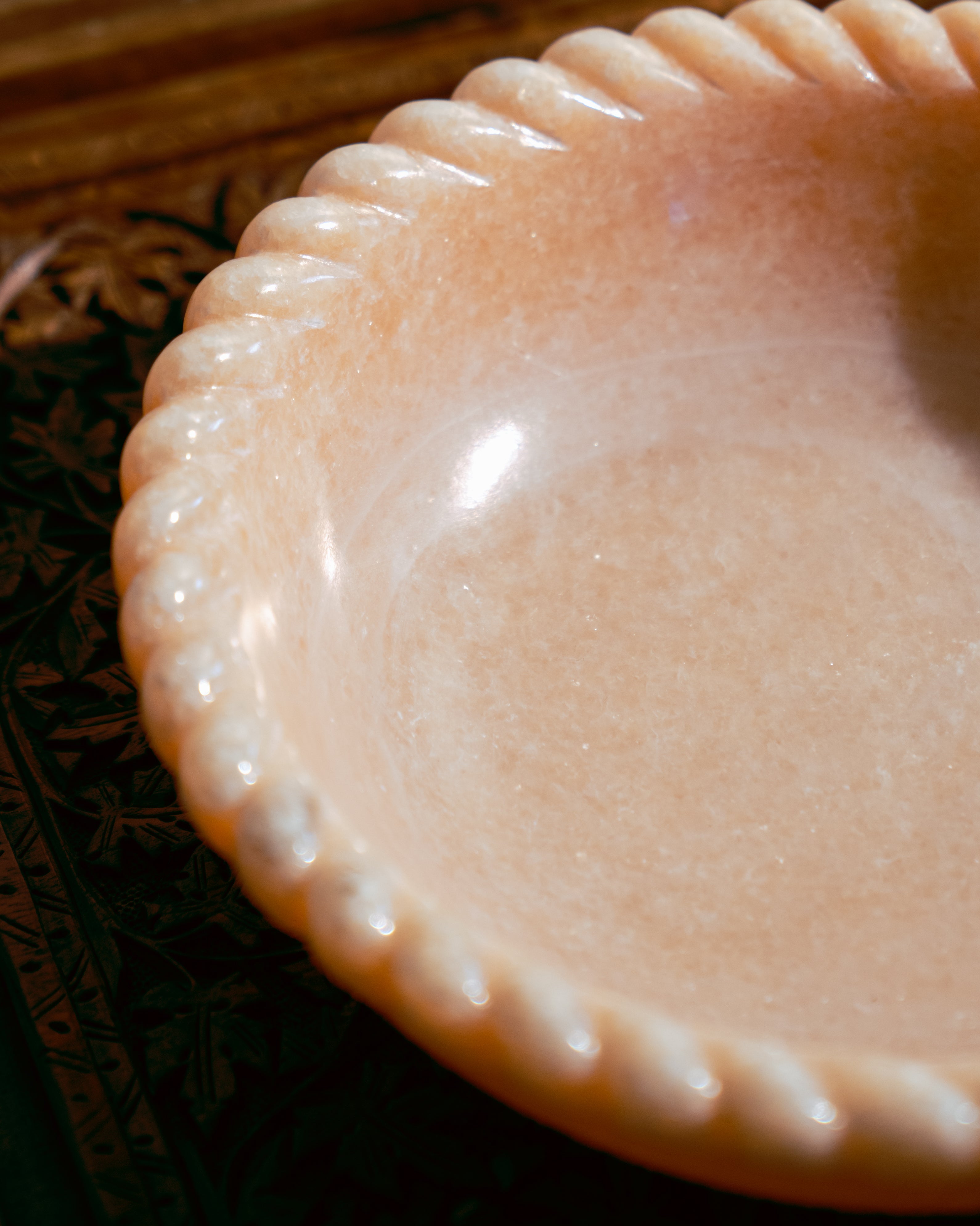 Braided Pink Makrana Marble Bowl