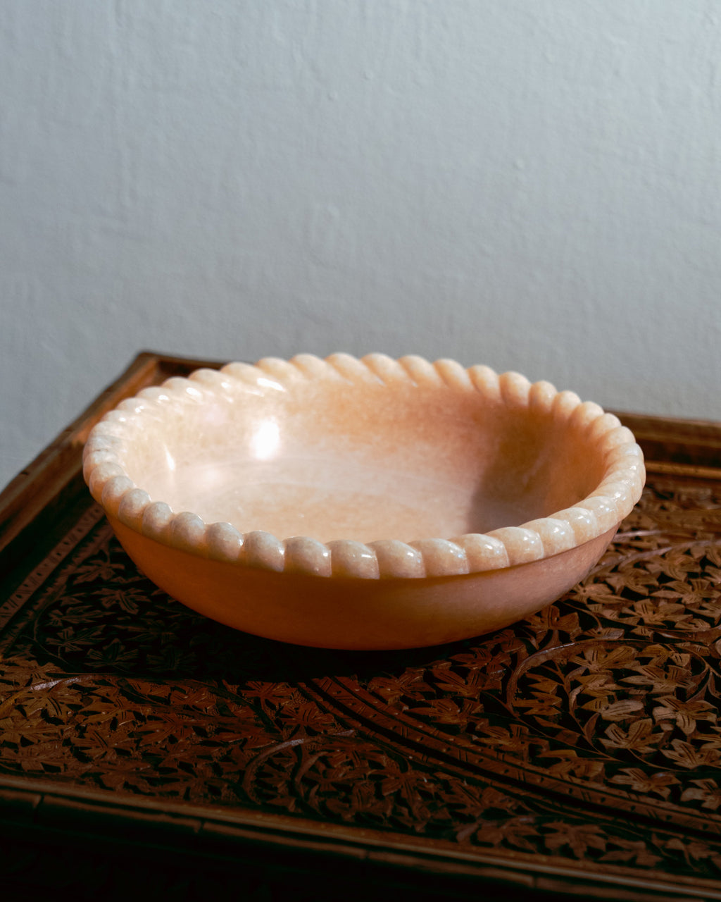 Braided Pink Makrana Marble Bowl