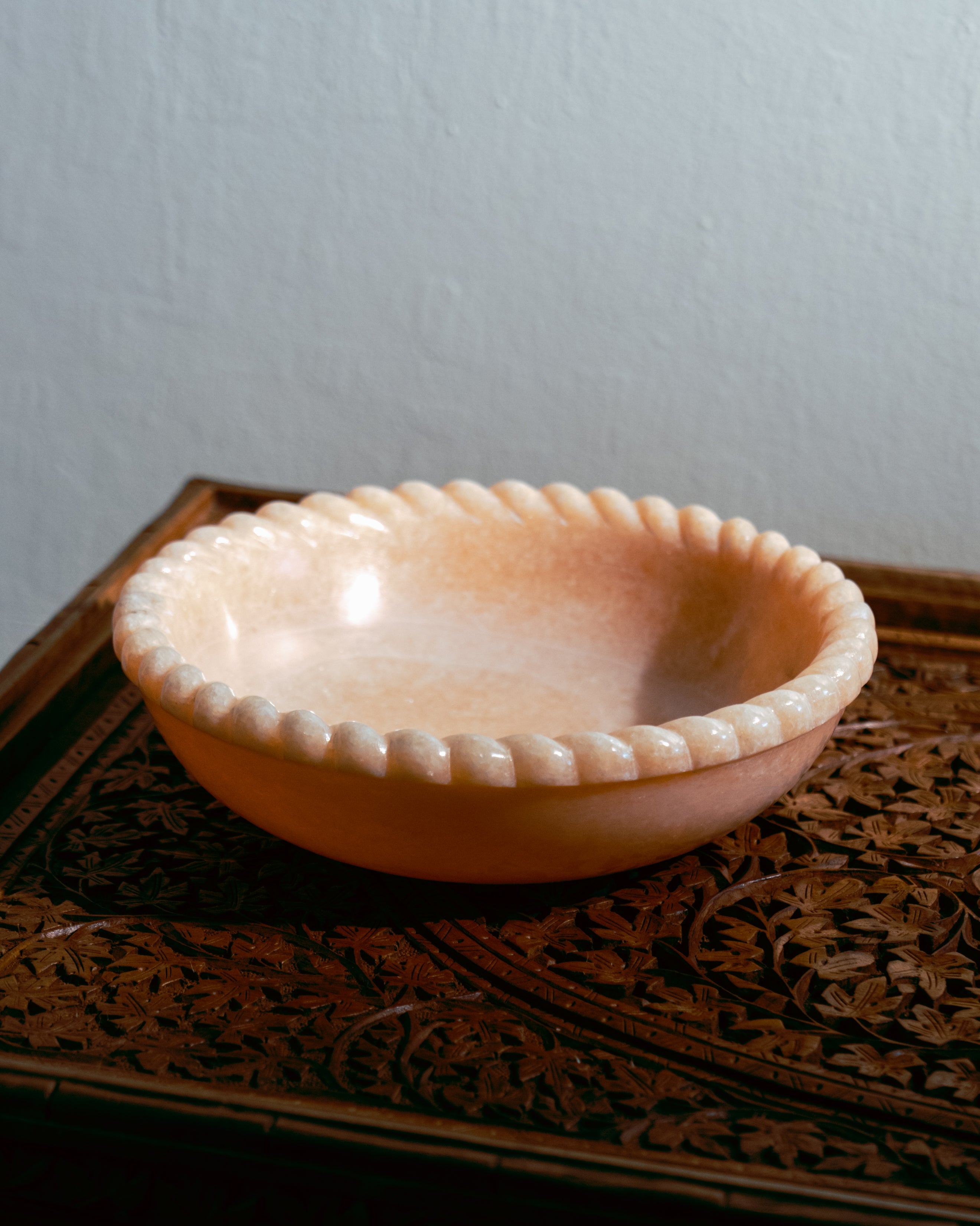 Braided Pink Makrana Marble Bowl