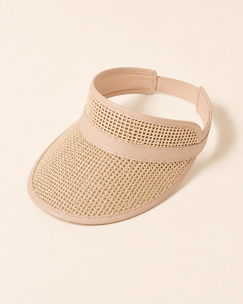 Sumi Leather and Cane Rattan Visor