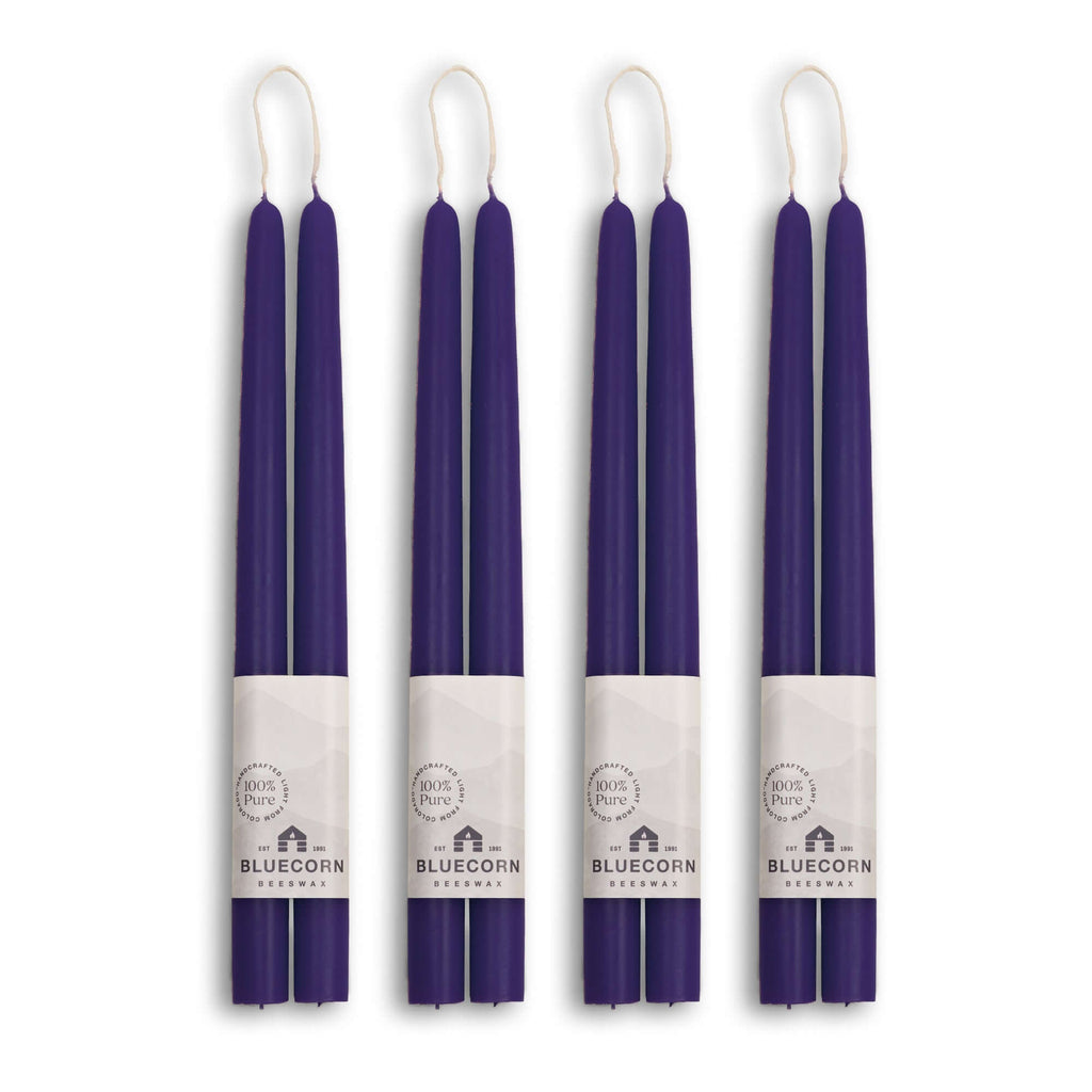 Hand-Dipped Beeswax Taper Candles - Bulk 4-Pair Bundle