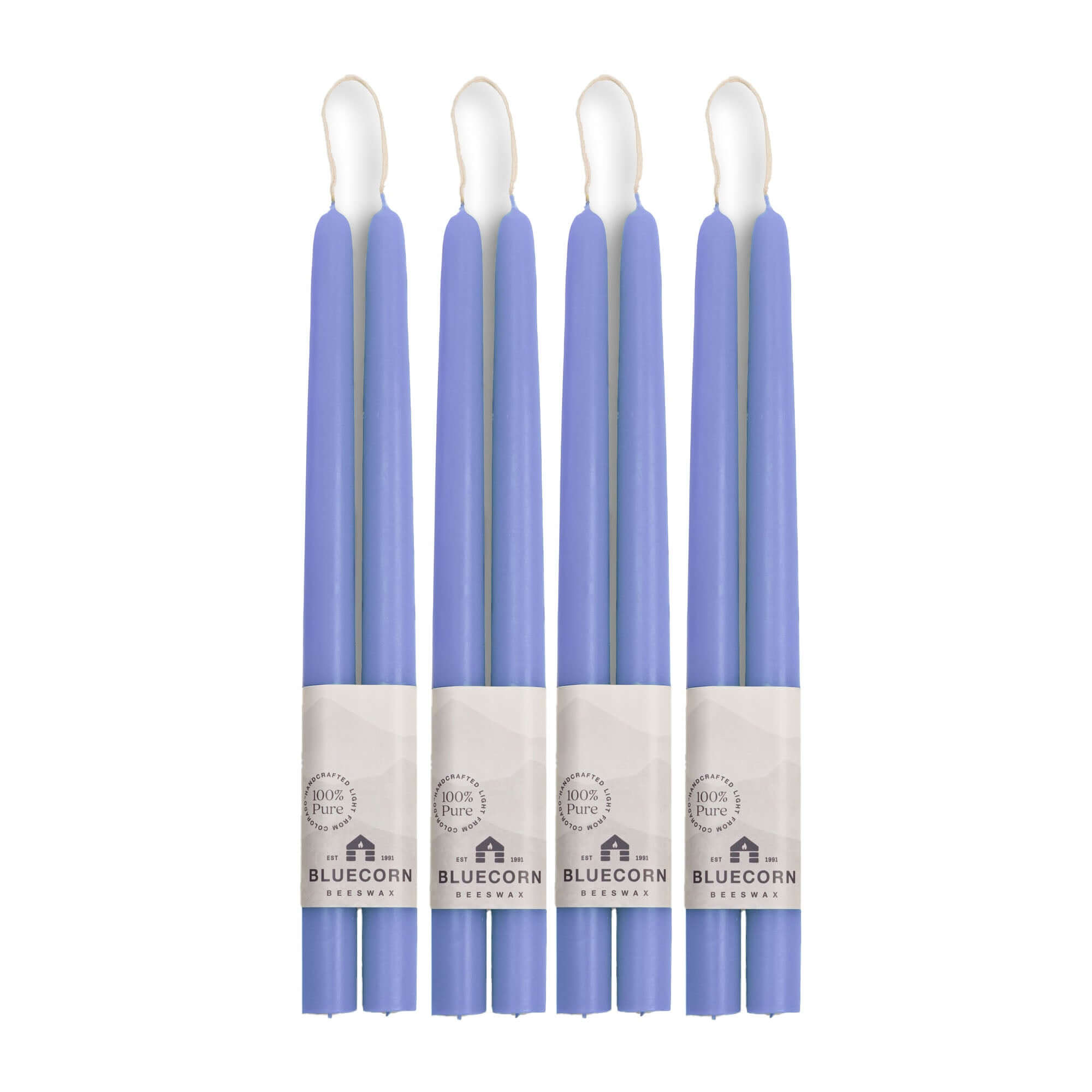 Hand-Dipped Beeswax Taper Candles - Bulk 4-Pair Bundle