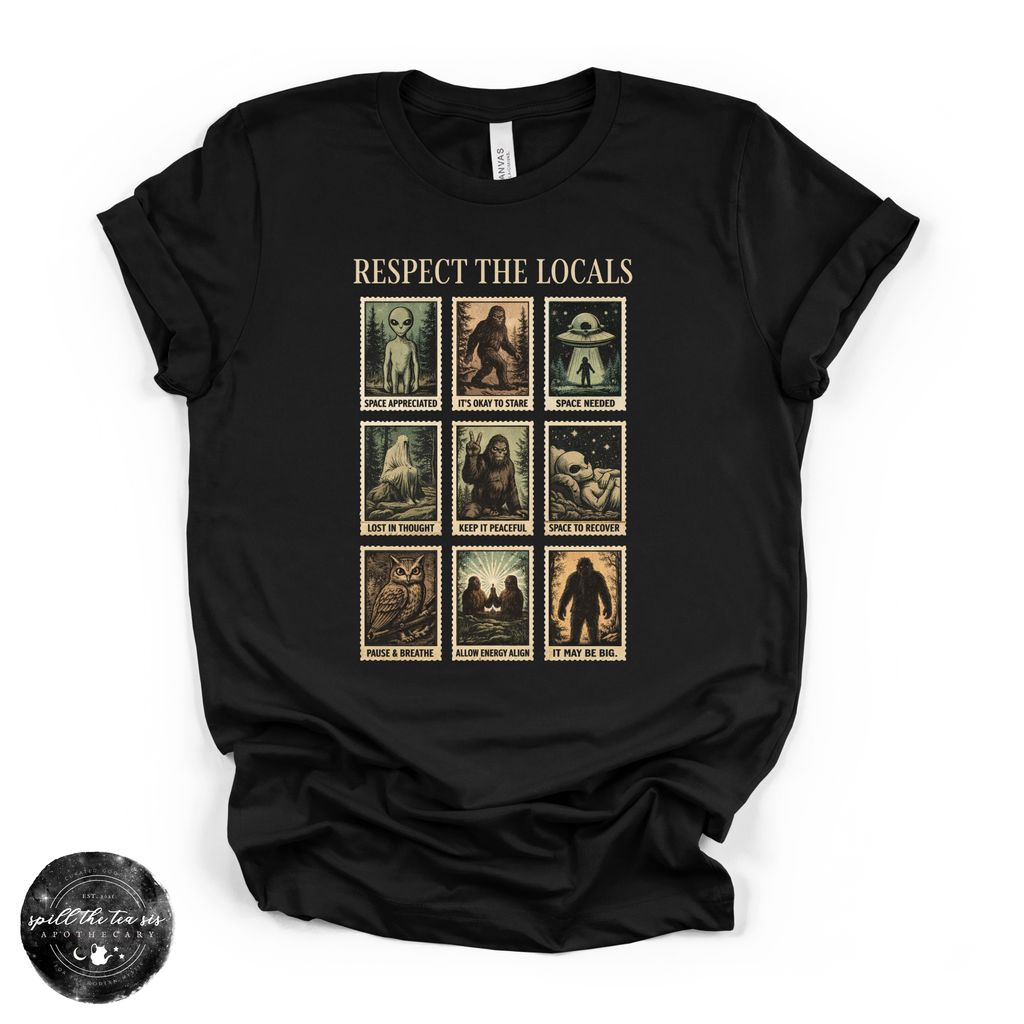 Respect the Locals Cryptid Tee | Funny Bigfoot Graphic T-Shirt