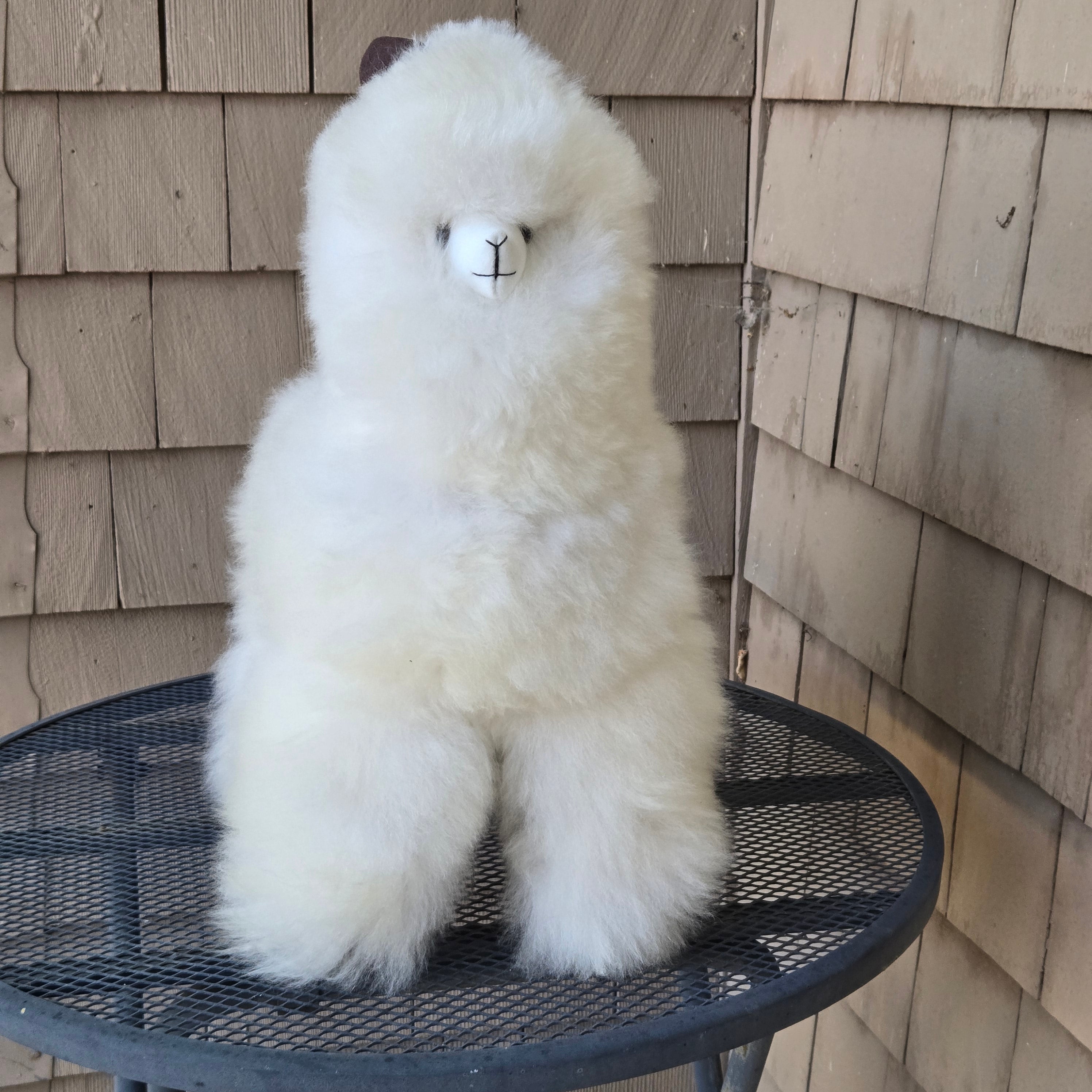 17" Standing Fur Alpaca Toy