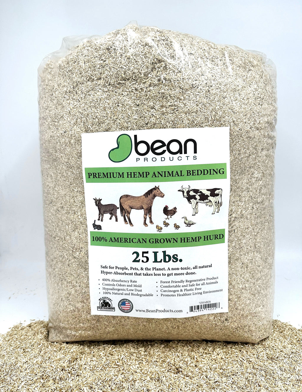 Hemp Chicken Horse Animal Bedding Litter  - Organic USA Grown