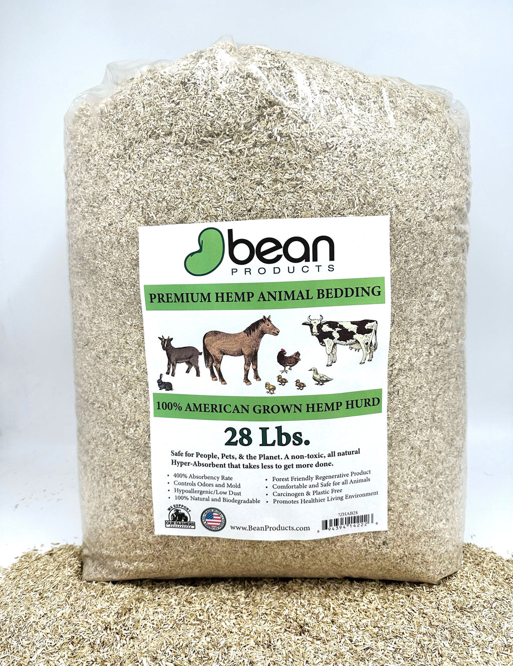 Hemp Chicken Horse Animal Bedding Litter  - Organic USA Grown