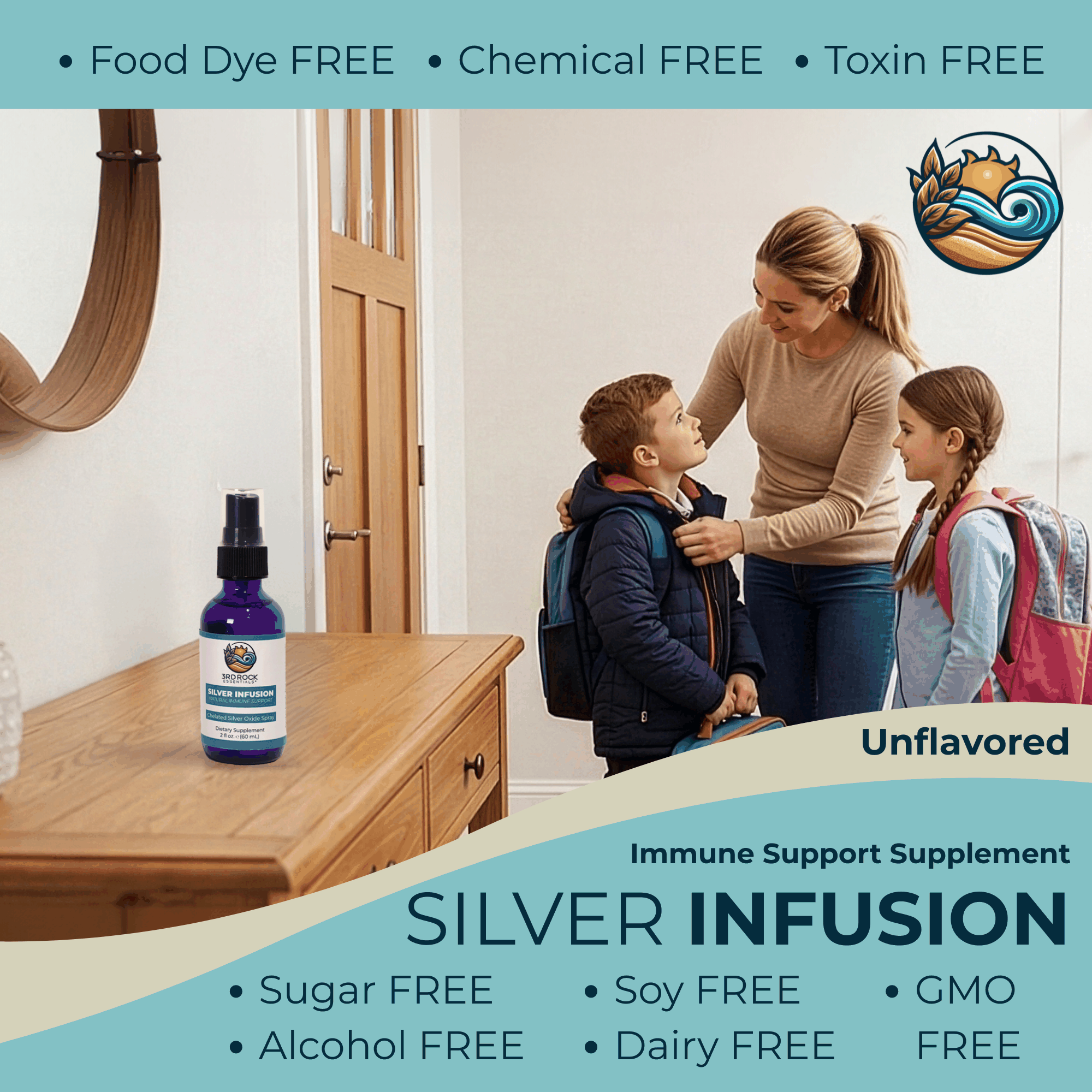 Silver Infusion 150 PPM Chelated Silver Oxide Dietary Supplement - 2 oz. Spray