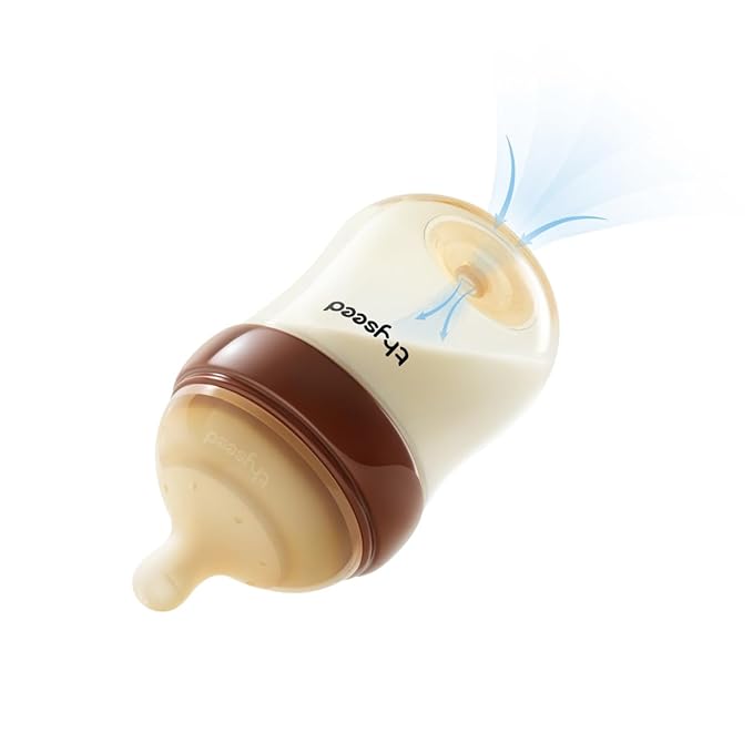 Thyseed PPSU Natural Anti-Colic Baby Bottles | Newborn Breast Like Nursing Bottle for Breastfed Babies with Nipple(2-3 Months),5oz,1pack