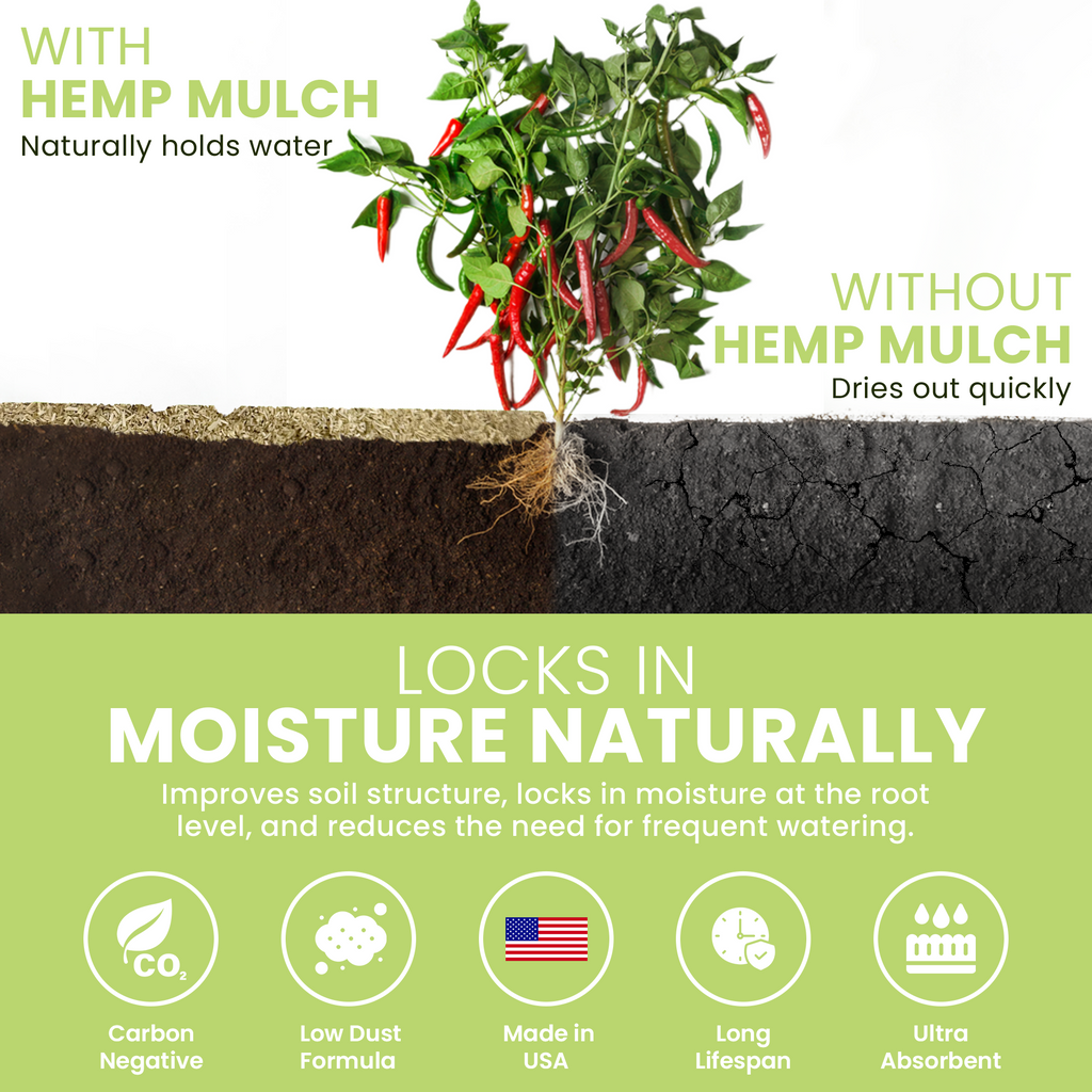 Hemp Mulch Hurd for Organic Gardening and Soil Health