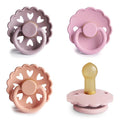 FRIGG Natural Rubber Baby Pacifier 4-Pack Sunset Bliss | Made in Denmark | BPA-Free (6-18 Months)