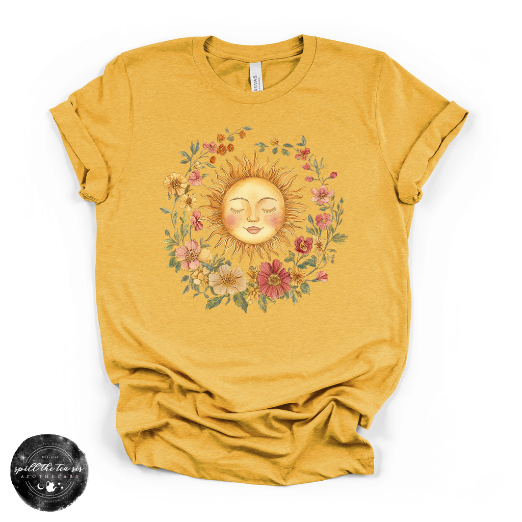 Happy Sunshine Sun Tee | Mystical Sun Graphic T-Shirt