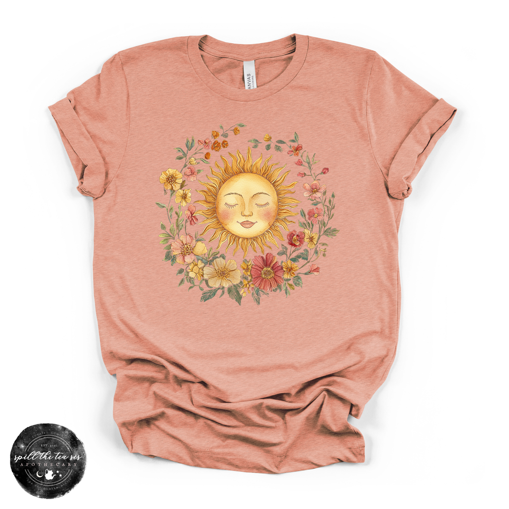 Happy Sunshine Sun Tee | Mystical Sun Graphic T-Shirt