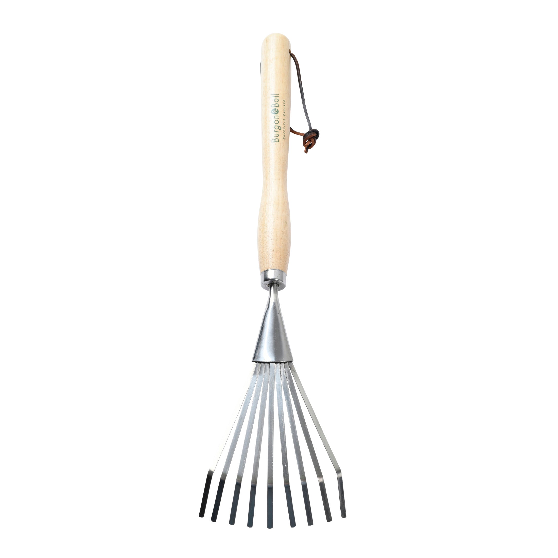 Burgon & Ball® Mid-Handled Stainless Steel Shrub Rake, RHS Endorsed