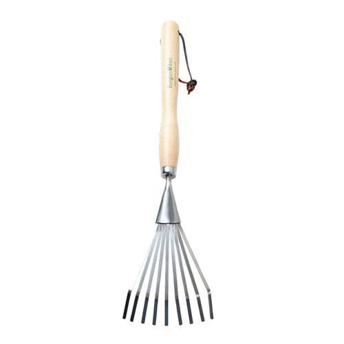 Burgon & Ball® Mid-Handled Stainless Steel Shrub Rake, RHS Endorsed