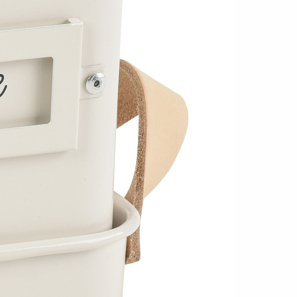 Burgon & Ball® 3 Herb Pots with Leather Handled Tray, Stone