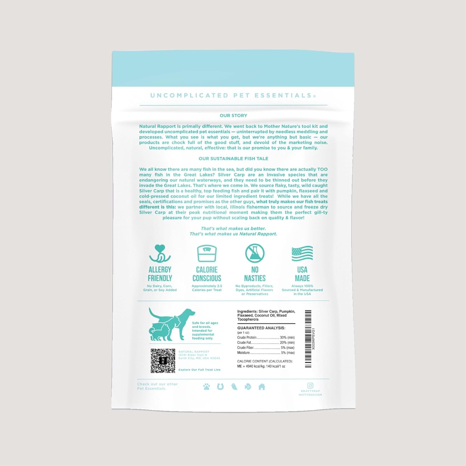 Natural Rapport The Only Freeze Dried Silver Carp Dogs Need (3.5oz)