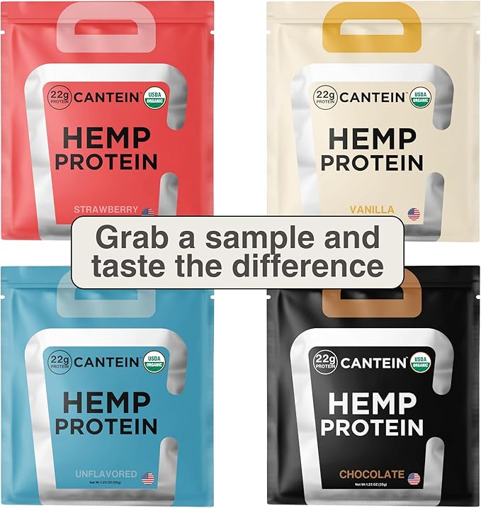 Organic Hemp Protein, Vegan Protein Powder, Plant Based Protein Powder, Non Dairy Protein, Lactose Free Natural Protein, Gluten Free- 1 Servings, Chocolate Sample