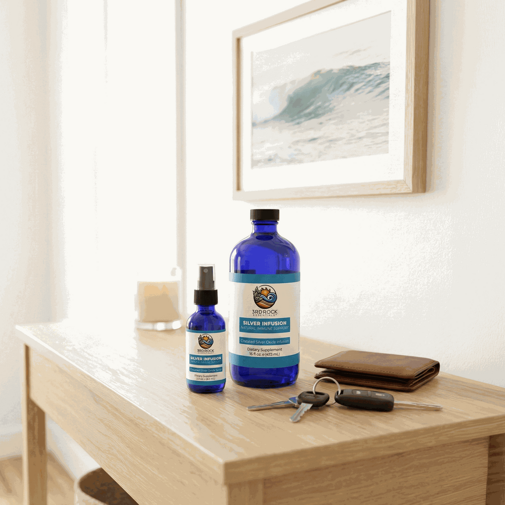 3rd Rock Essentials Silver Infusion – 150 PPM Chelated Silver Oxide Complex – 16 fl oz