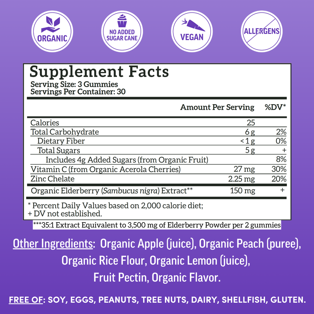 Adult Elderberry Immunity Gummies (90ct)