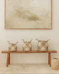 Plaid Woven Storage Basket
