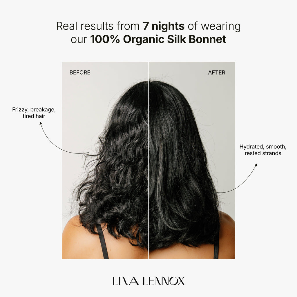 Organic Silk Hair Bonnet Sunshine Yellow