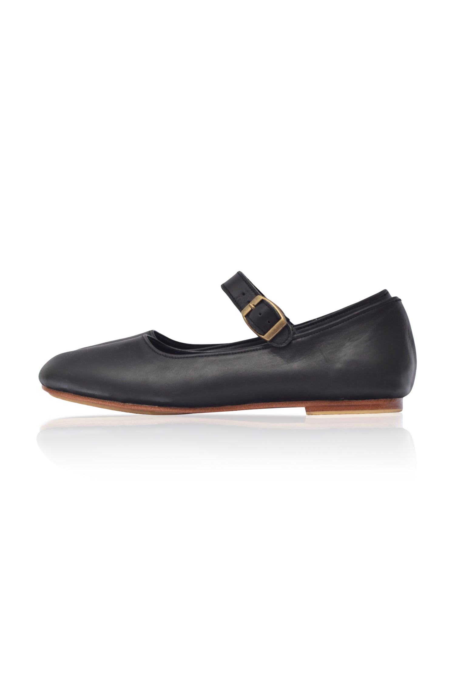 Belle Rose Mary Jane Leather Flats