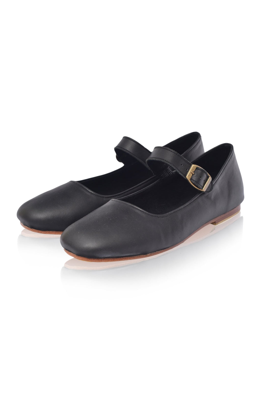Belle Rose Mary Jane Leather Flats