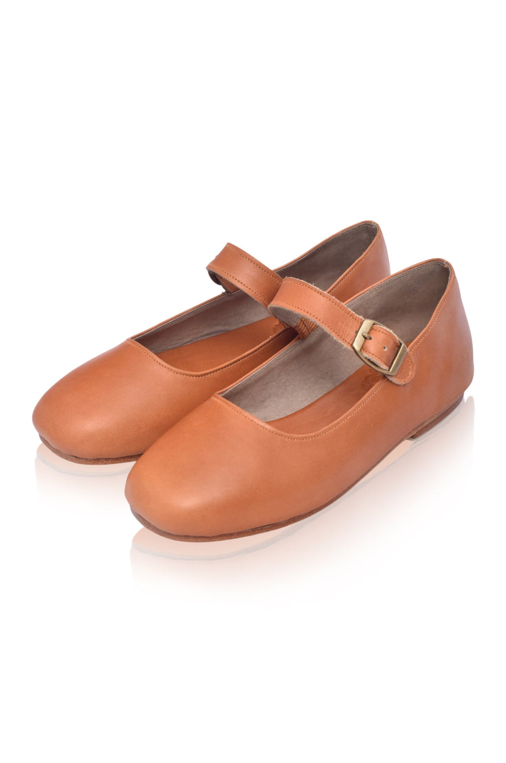 Belle Rose Mary Jane Leather Flats