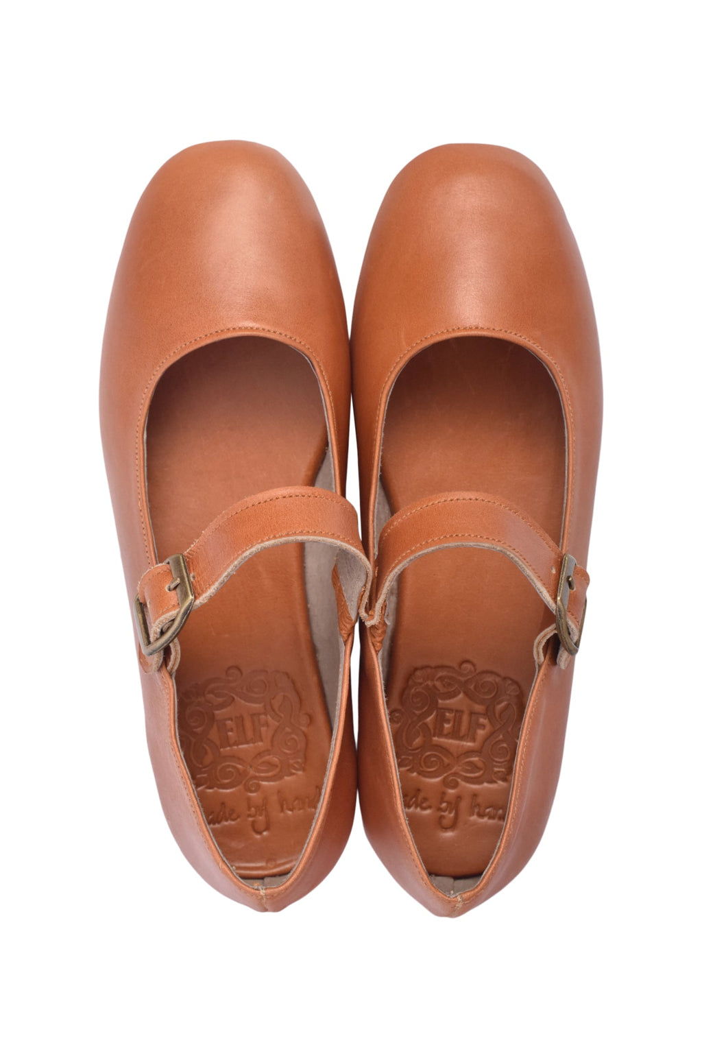 Belle Rose Mary Jane Leather Flats