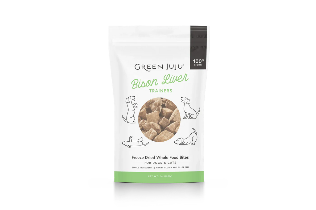 Green Juju Freeze Dried Bison Liver Trainer Treats (3OZ)