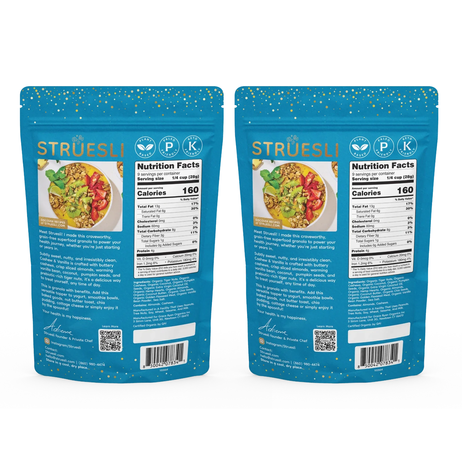 Struesli Organic Granola | Cashew & Vanilla