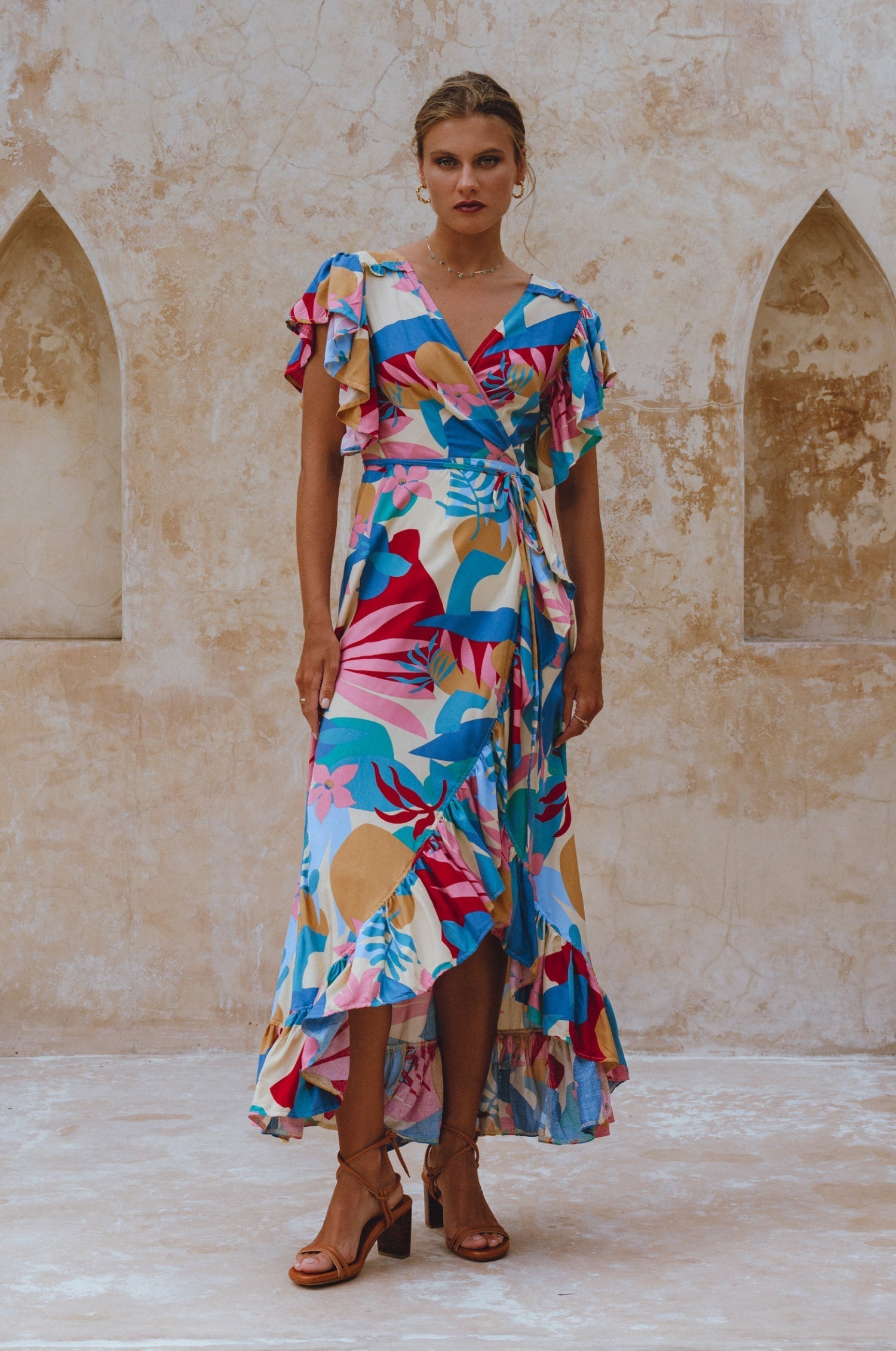 Carmen Wrap Maxi Dress (Sale)