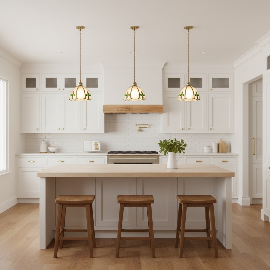 Colorful Stained Glass Pendant Light