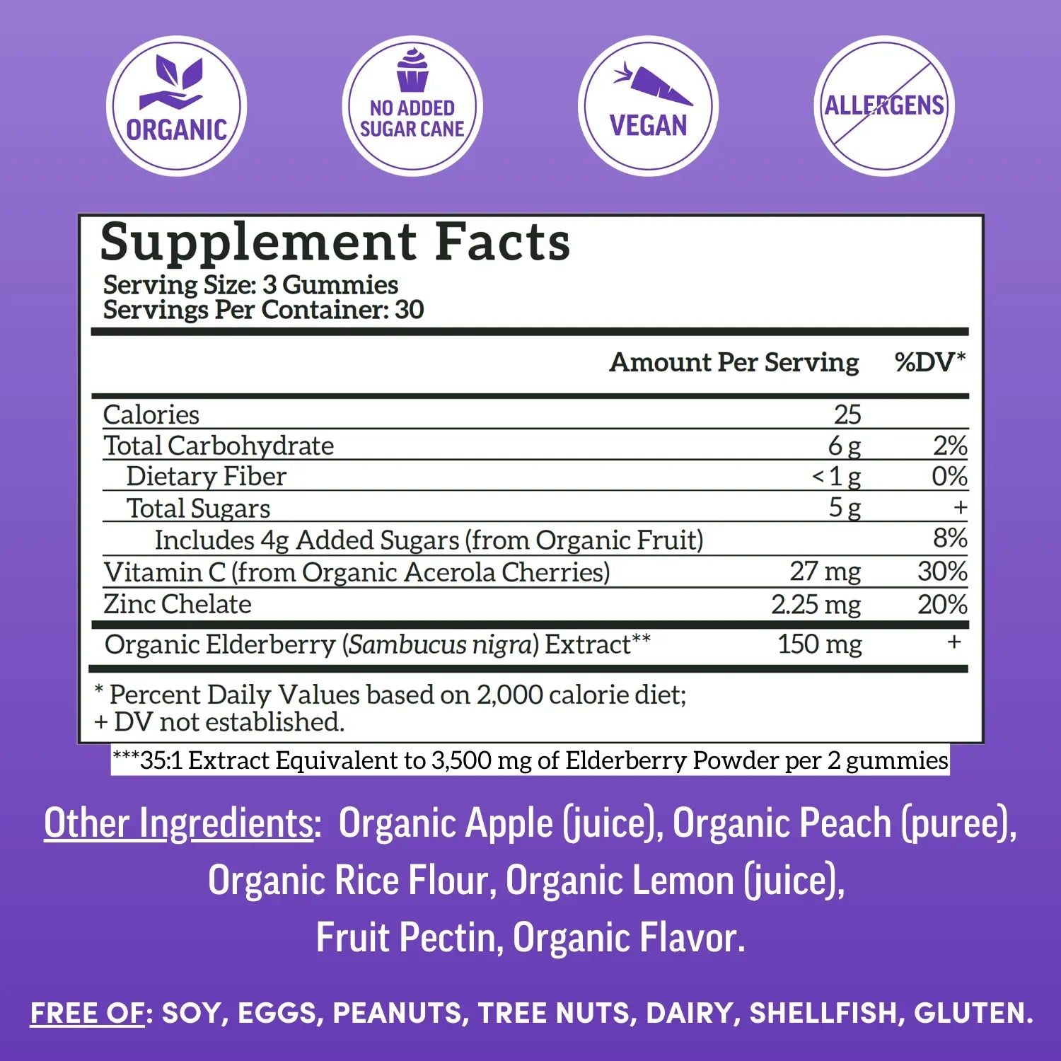 Adult Elderberry Immunity Gummies (90ct)