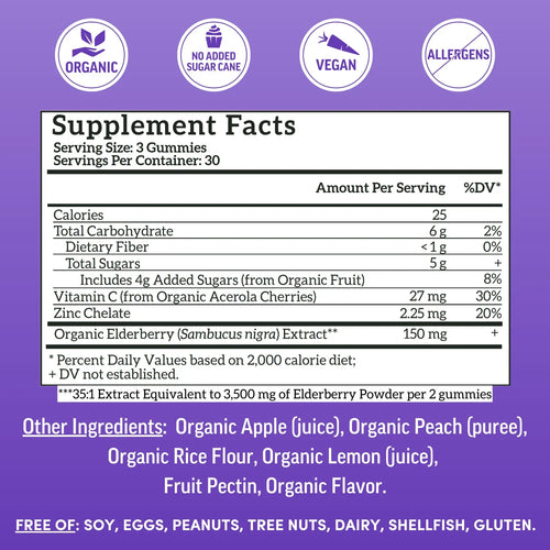 Adult Elderberry Immunity Gummies (90ct)