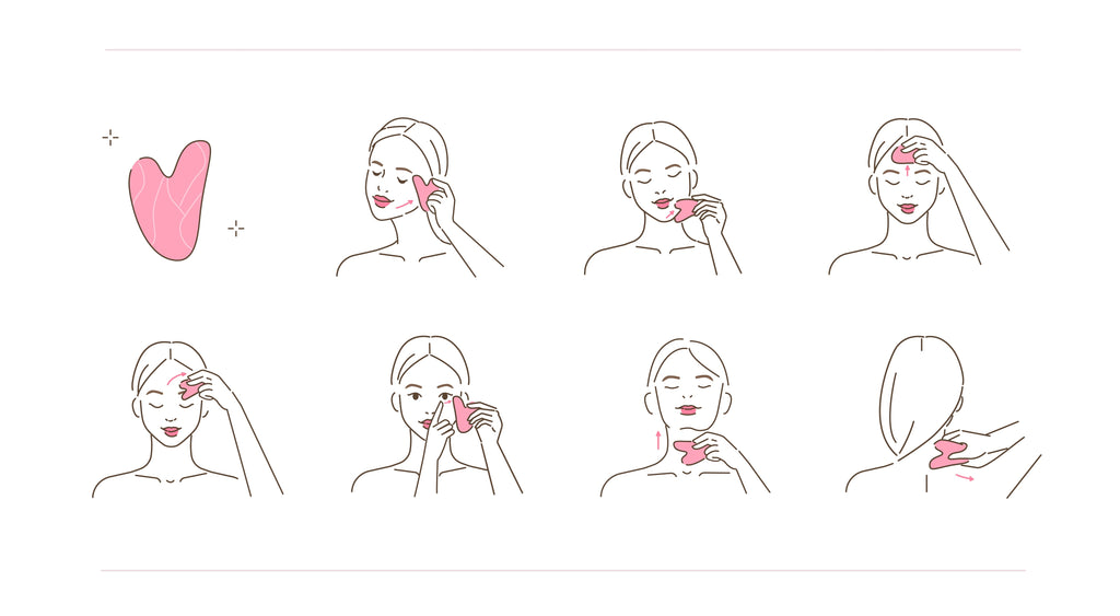 Gua Sha Facial Massaging Tool | Jade and Quartz