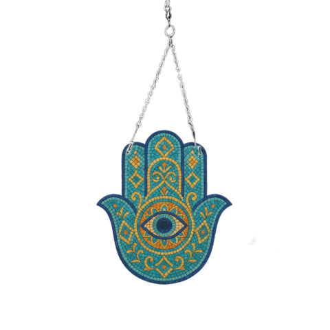 Hamsa Hand Skwiveler Mosaic Backer & Hanger (pre-drilled for Skwiveler)