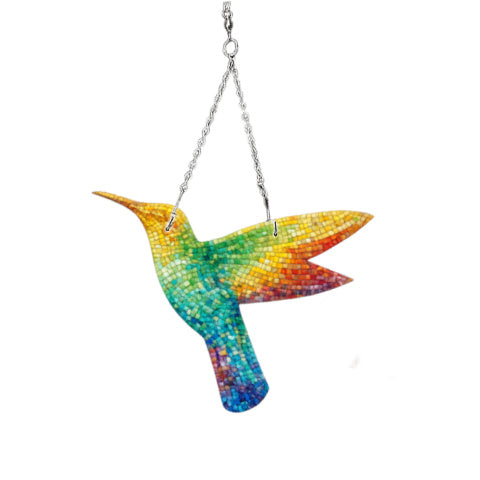 Hummingbird Skwiveler Mosaic Backer & Hanger (pre-drilled for Skwiveler)