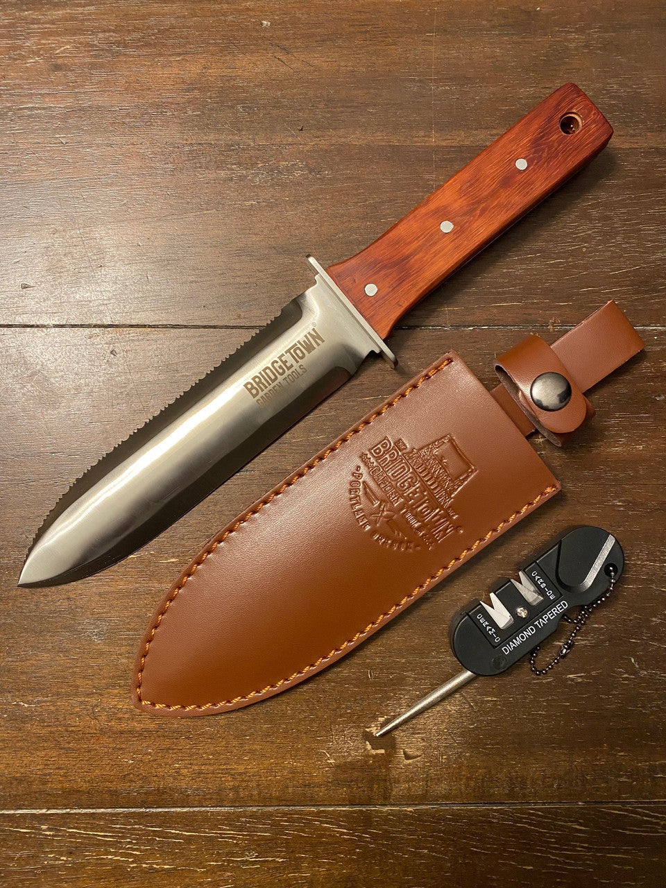 Rosewood Handle Stainless Hori Hori Gardening Knife