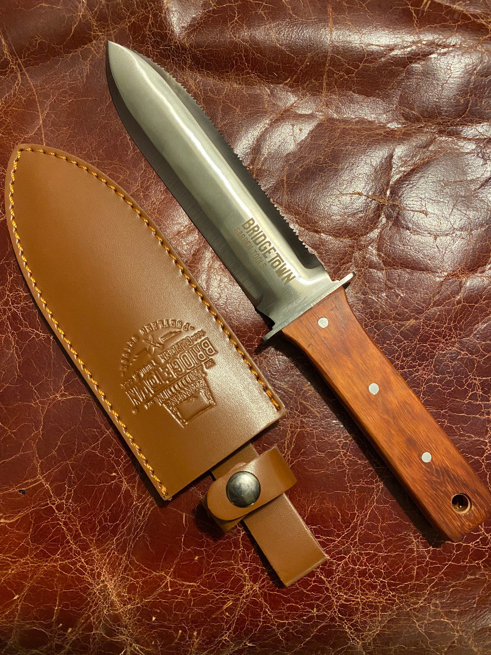 Rosewood Handle Stainless Hori Hori Gardening Knife