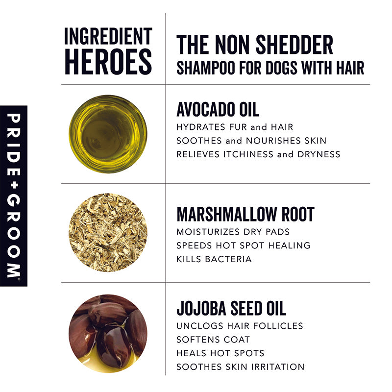 THE NON SHEDDER Dog Shampoo — Hydrating, Detangling, Hypoallergenic Formula for Doodles and all Non-Shedding Breeds