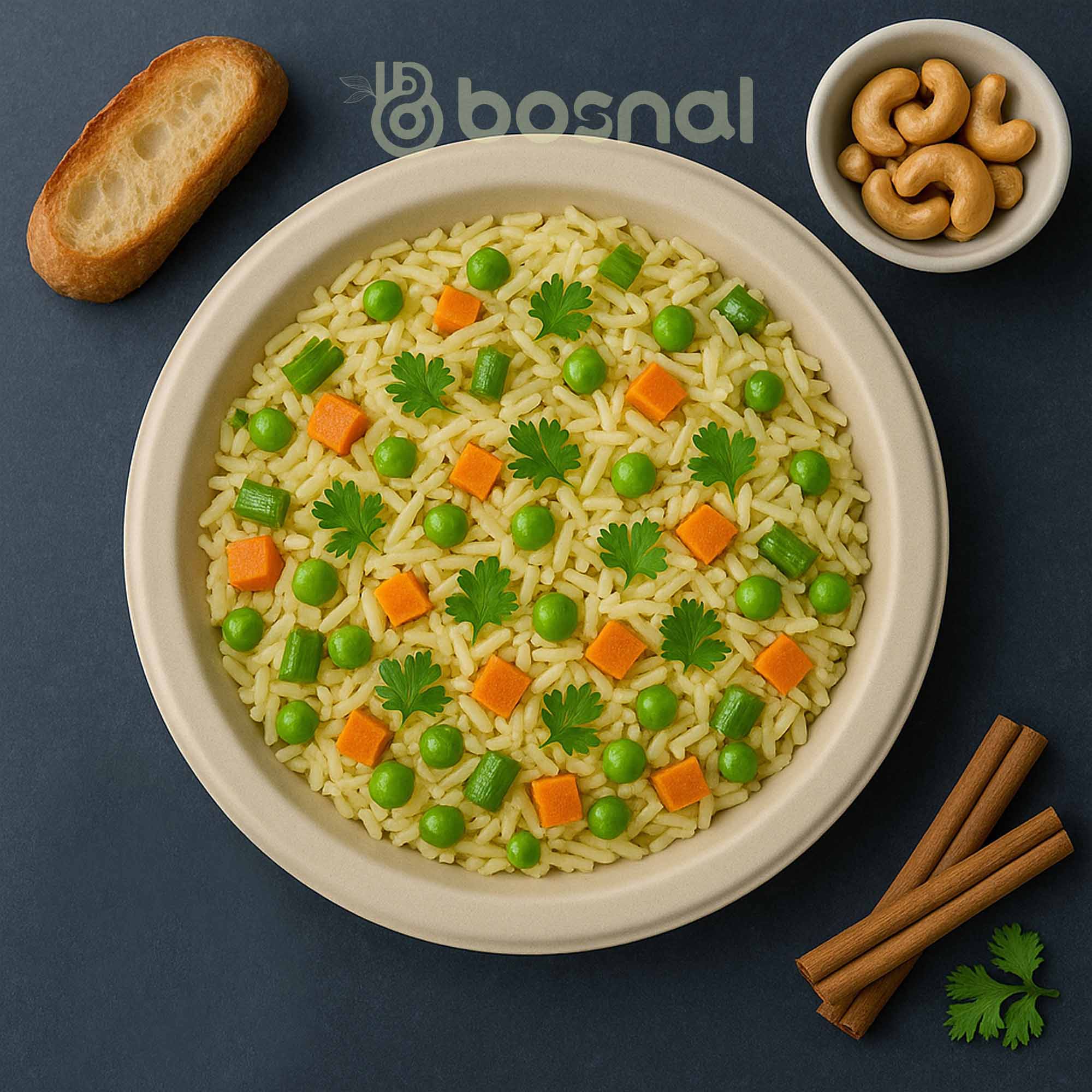 Bosnal – Sugarcane Bagasse Compostable 10 inch & 7 inch Round Plates with 16 Oz Bowls