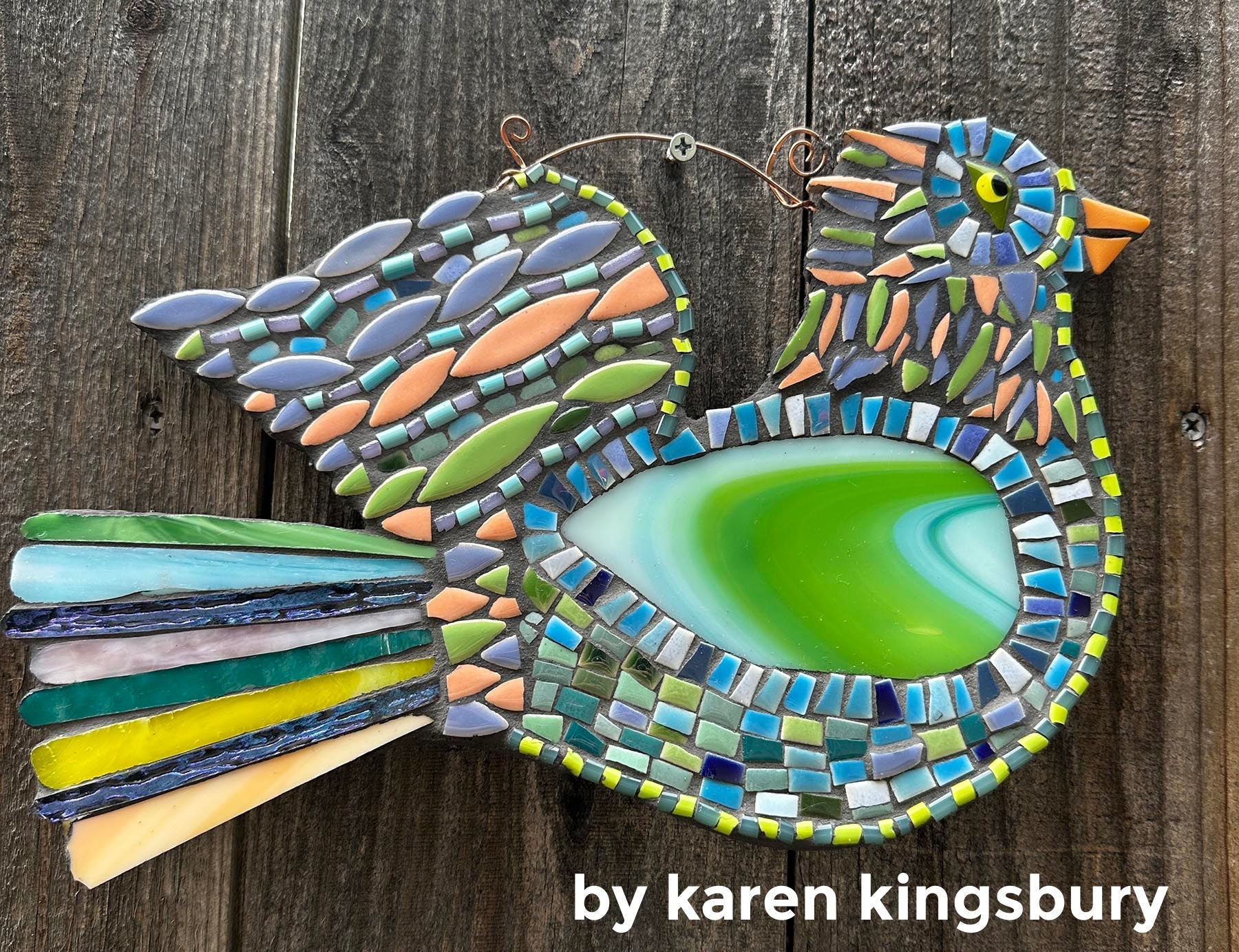 Dove Skwiveler Mosaic Backer & Hanger (pre-drilled for Skwiveler)