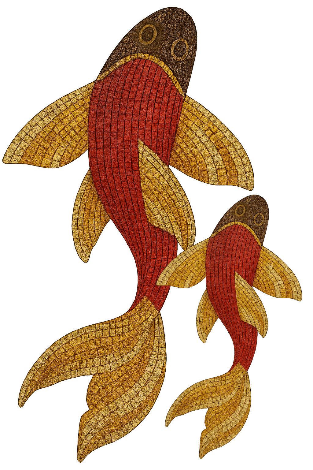 Koi Fish  35"&12" sizes (pre-drilled for hanging kit)